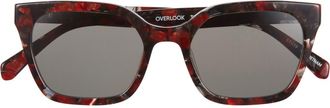 Eyebobs Overlook 50mm Polarized Cat Eye Sunglasses in Ruby Mosaic /Polarized Brown at Nordstrom