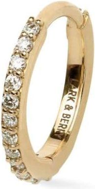Lark & Berry 14kt yellow gold large Modernist diamond hoop - women - Lab Grown Diamond/14kt Yellow Gold - One Size