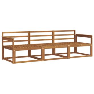 vidaXL Conjunto De Sof&aacute;s De Exterior 3 Pcs Natural Vidaxl