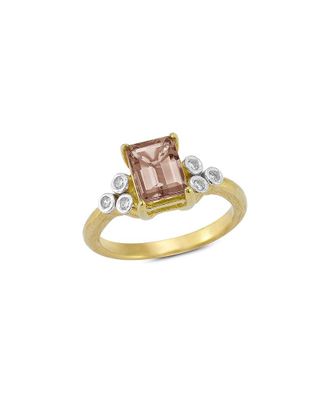 I.Reiss Company 14K 1.09 Ct. Tw. Diamond & Smokey Topaz Cocktail Ring