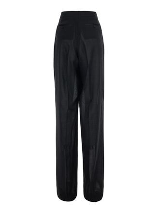 Tom Ford High-Waisted Wool Trousers - Black