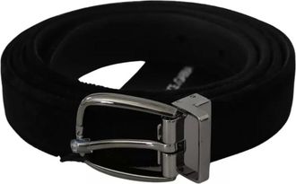 Dolce & Gabbana Belts, male, Black, ONE SIZE, Velvet Belt Classic Style