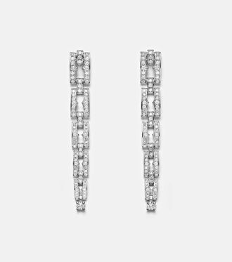 Bulgari B.Zero1 18kt white gold drop earrings with diamonds