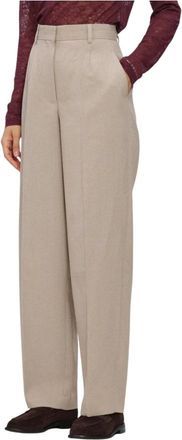 Catwalk Junkie Broeken, Dames, Beige, XL, Leer, Geruite Tapered Broek