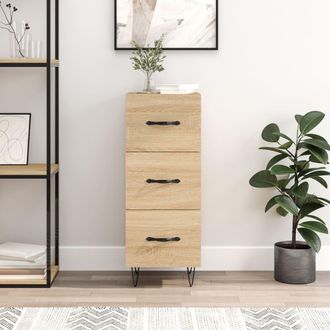 vidaXL Vidaxl - Aparador Madera Contrachapada Color Roble Sonoma 34,5x34x90 Cm