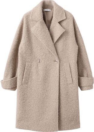 Mango Lapels Boucl&eacute; Coat in Beige at Nordstrom, Size X-Small