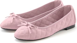 Lascana Ballerina »Slipper, Schlüpfschuh« mit Schleifenapplikation VEGAN