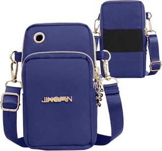 Generic Womens mini crossbody bag, with 3 separate pockets, Blue