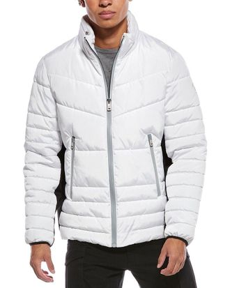 Kenneth Cole Faux Memory Puffer Coat