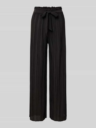 Zabaione Straight Leg Stoffhose mit Plisseefalten Modell Vi44va in Black, Gr&ouml;&szlig;e XL