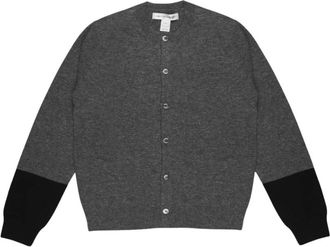 Comme Des Garçons Truien & Vesten, Heren, Grijs, S, Wol, Fz-N110 V-Neck Cardigan