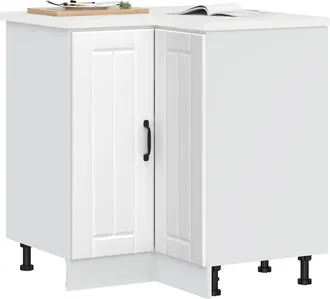 vidaXL Mobile Base Ad Angolo Cucina Lucca Bianco In Legno Multistrato - Vidaxl