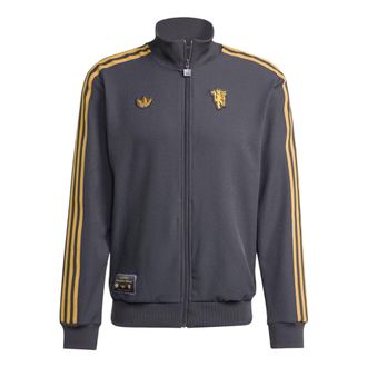 adidas Manchester United Terrace Icons Track Jacket Asia Sizing Utility Black JN2816