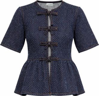 Ganni Blusa Peplum