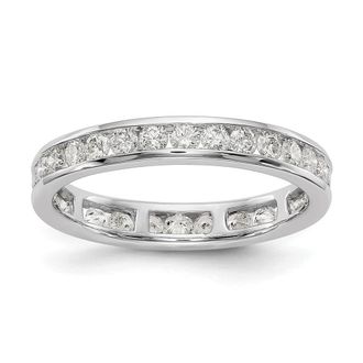 Diamond2Deal 14k Gold 1 Ct Lab Grown Diamond Channel Set Eternity Band Ring