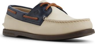 Sperry Top-Sider Authentic Original 2-Eye Boat Shoe in Cream Multi at Nordstrom, Size 10.5