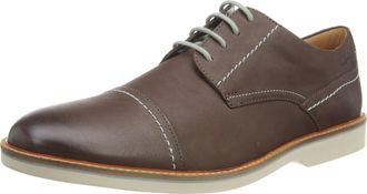 Clarks Mens Atticus Lt Cap Oxford, Dark Brown Lea, 8 UK