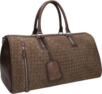 Stefano Lauran Sr 231 Suede Weekend Bag - Heren - Weekendtassen - Bruin - ONE Size - Wol - Tassen