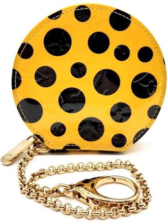 Louis Vuitton Black Yellow Monogram Vernis Coin Purse/Coin Case (Pre-Owned)