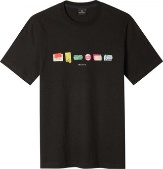 Paul Smith PS REGULAR FIT PRINT T SHIRT Size: XXL, colour: BLACK