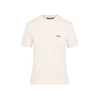 Jacquemus Beige Round Neck Logo T-Shirt
