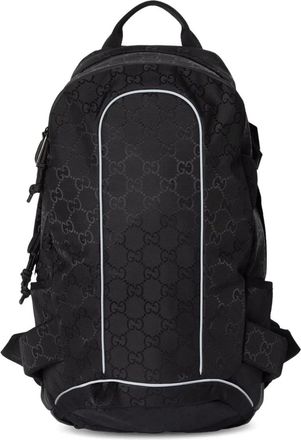 Gucci small GG-jacquard web-detail backpack - men - Nylon - One Size - Black