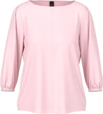 Marc Cain Regular Fit Zijden Blouse - Dames - Blouses - Roze - 2XL - Overhemden