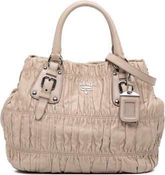 Prada Pre-owned Prada Nappa Gaufre Satchel UX0FFJUXTRHAV487