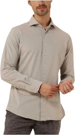 Profuomo Beige X-Cutaway Shirt voor Heren - Heren - Casual Overhemden - Beige - 4XL - Katoen - Overhemden