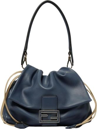 Fendi Dames, Tassen, Blauw, Maat: ONE Size Leer