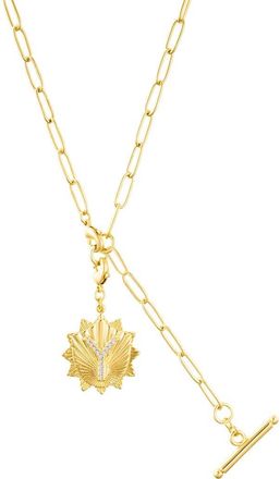 Adornia Initial CZ Pendant Toggle Necklace in Gold-Y at Nordstrom Rack