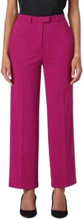 Pinko Wijde Pijpen Fuchsia Broek - Dames - Wijde Broeken - Paars - M - Polyester - Broeken