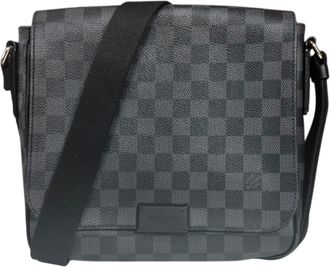 Louis Vuitton Black Gray Damier Graphite Shoulder Bag (Pre-Owned)