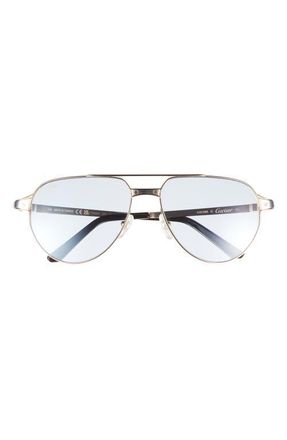 Cartier 59mm Aviator Reading Glasses in Gold at Nordstrom