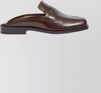 Maison Margiela leather sandals with round toe design