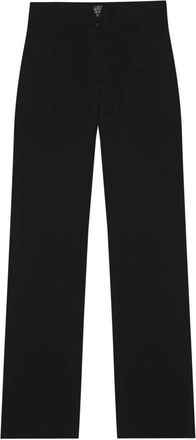 Cortana Mira High-waist Straight Broeken - Dames - Straight fit broeken - Zwart - 2XS - Wol - Broeken