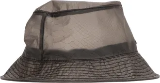 Maison Michel 2072018001 Mesh-Panelled Bucket Hat - Gray