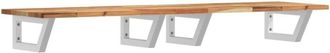 vidaXL Basin Shelf Wall Mounted Steel and Solid Wood Acacia Vidaxl