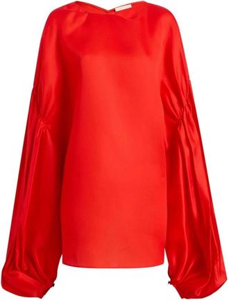 Khaite Quico Blouse - Dames - Blouses - Rood - S - Overhemden