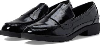 Kenneth Cole Reaction Womens Kenneth Cole Reaction Fern Loafers Black Patent Leather Shoes HAWK1742