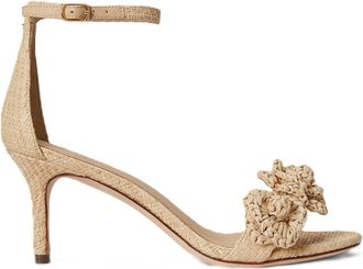 Ralph Lauren Delicate High-Heeled Sandal with Woven Texture