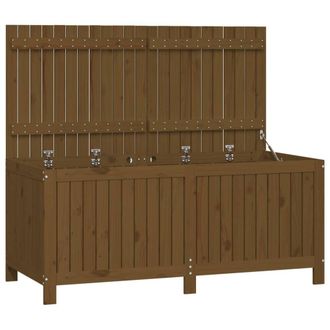 Berkfield Home Garden Storage Box Honey Brown 147x68x64 cm Solid Wood Pine | Size: 147 x 68 x 64 cm