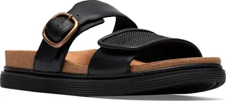 Clarks Arwell Step Womens Sandals Black Leather : 5.5 B - Medium