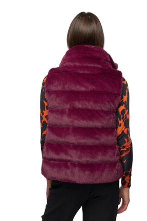 Herno Faux Fur Puffer Vest - Purple