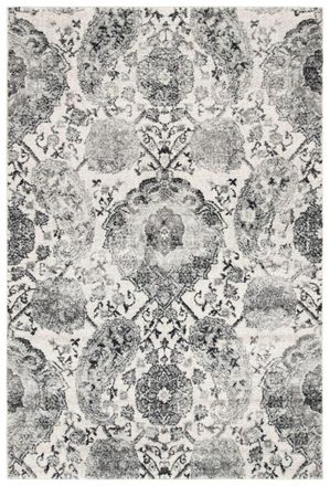 Safavieh Alfombra tradicional de polipropileno beige/plata, 122 x 183 cm