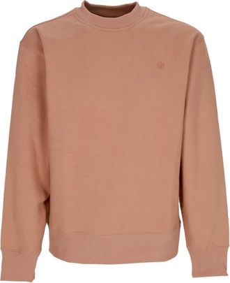 adidas Comfortabele Crewneck Sweatshirt met Fleece Voering - Heren - Sportshirts - Bruin - XL - Katoen - Fitness