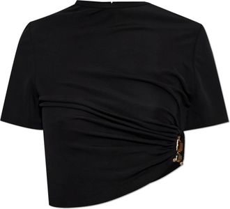 CHRISTOPHER ESBER Bezel Quartz Ruched T-shirt - Dames - T-shirts - Zwart - S - Tops