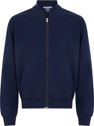 Fedeli Moderne Hoodie met Ritssluiting - Heren - Bomber jackets - Blauw - M - Katoen - Jassen