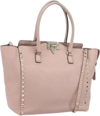 Valentino Pre-owned Vintage Tote Bag - Dames - Vintage Handtas - Roze - ONE Size - Leer - Vintage