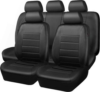 OEM Funda Asiento Cuero Sintetico - Universal - Resistente Al Agua - Soporte Lumbar Espuma 3d - Compatible Airbag - Para Suv Berlina Furgoneta - Juego Com